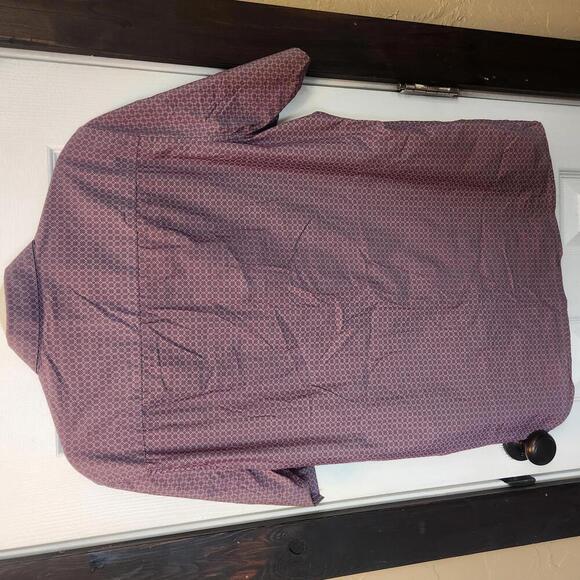 Travis Mathew Men's Short Sleeve Purple Button-Up Shirt -Size Large - Picture 5 of 7